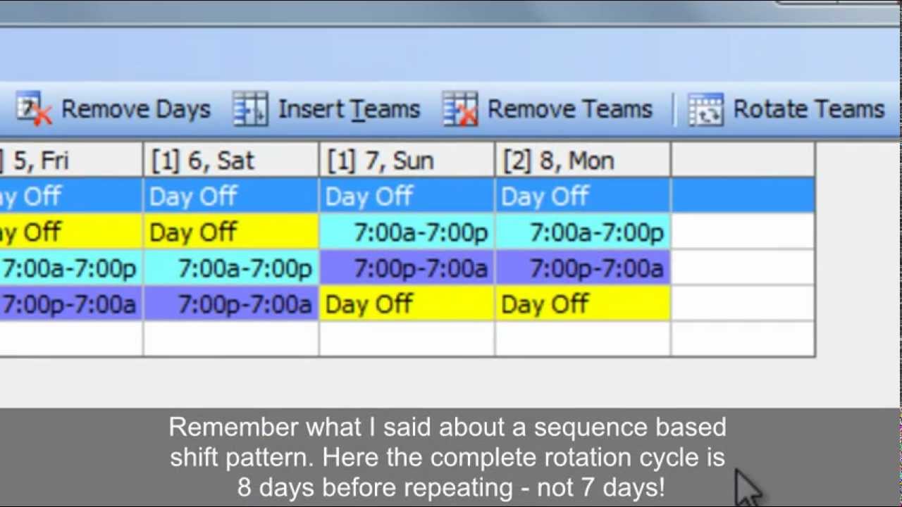 Work Schedules: Improved 4 on 4 off 12 Hour Shift Patterns YouTube