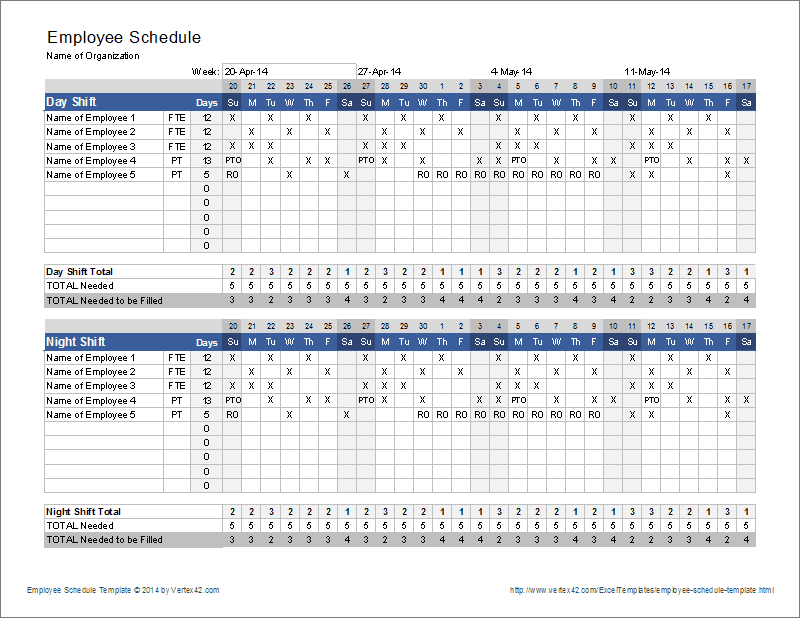 21 Team Fixed 8 Hour 5D Shift Schedule | 24/7 Shift Coverage 