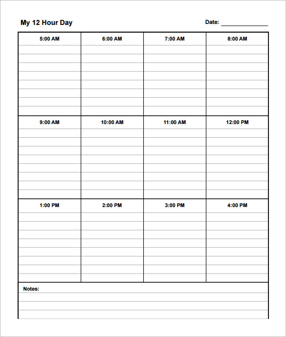 rotating schedule template