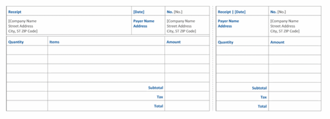 Acknowledgement Receipt Template | festival calendar