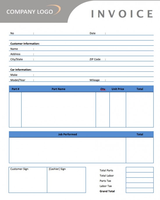 Free Auto (Body) Repair Invoice Template | Excel | PDF | Word (.doc) Free Auto (Body) Repair Invoice Template | Excel | PDF | Word (.doc)