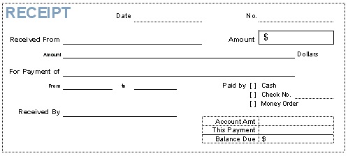 Free Receipt Template Word PDF Doc Printable | Calendar Template 