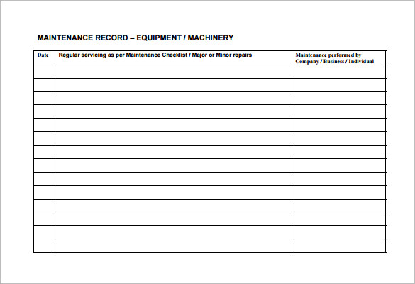 Building Maintenance Schedule Template | Free Word Templates