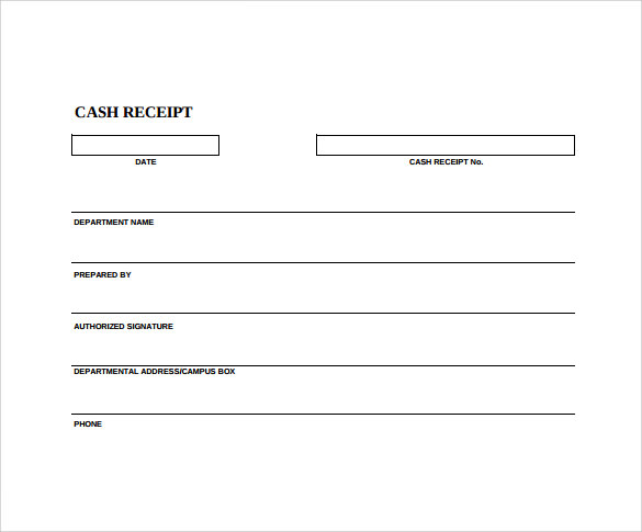 6 Samples of Cash Receipt Template for Excel and Word