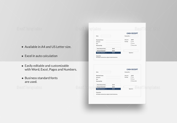 13+ Blank Receipt Template