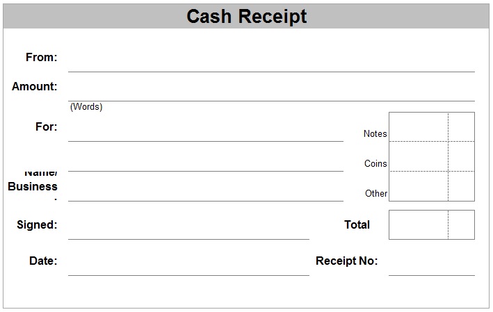 Free Receipt Forms