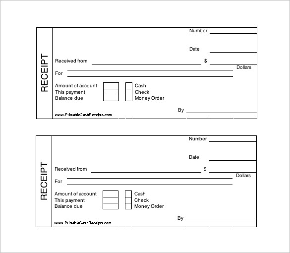 6+ cash receipt template uk Budget Template Letter