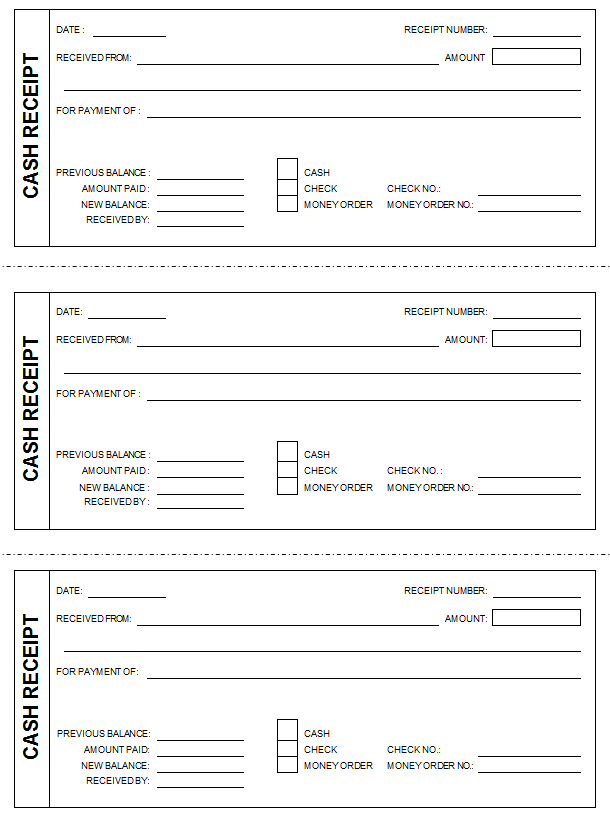 Money Receipt Template 23+ Free Word, Excel, PDF Format | Free 