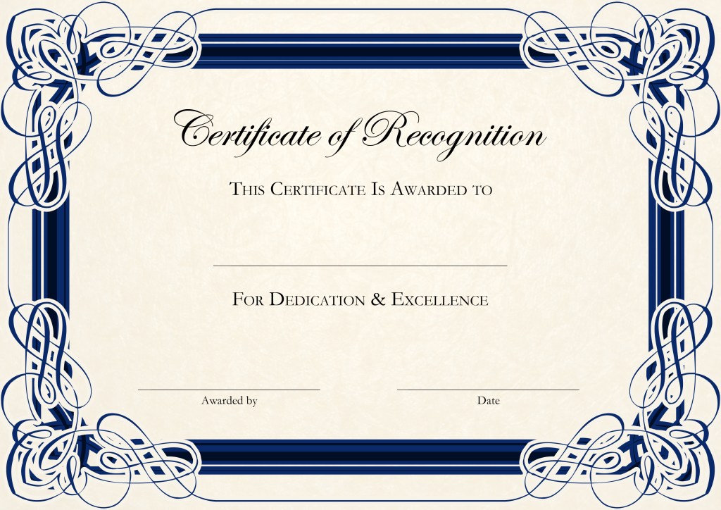 Certificate of Appreciation Templates – PDF Word – Get Calendar 