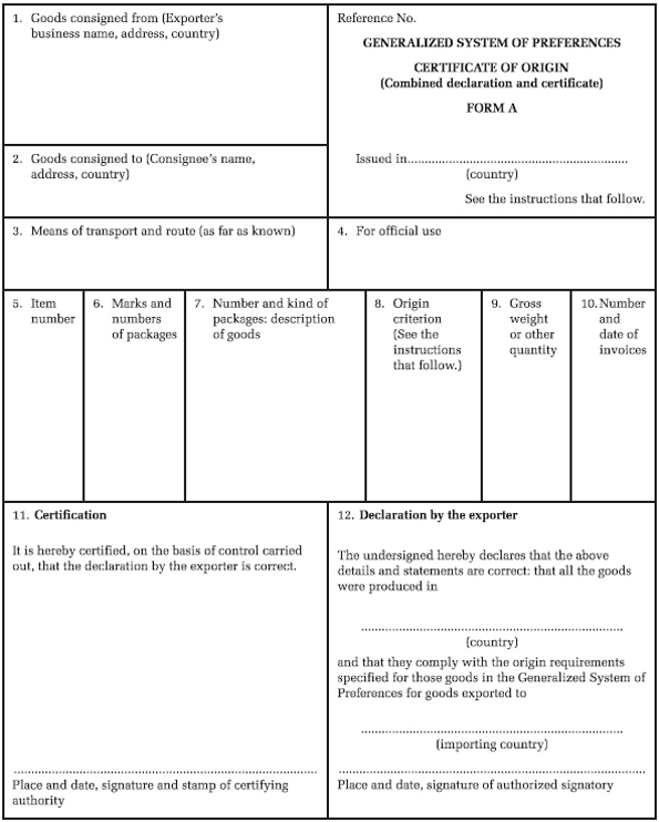 Certificate of Origin Template Trade Samamritan Example : Template 