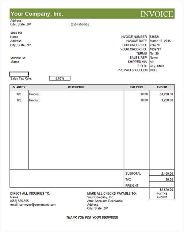 Commercial Invoice Template Fill Online, Printable, Fillable 