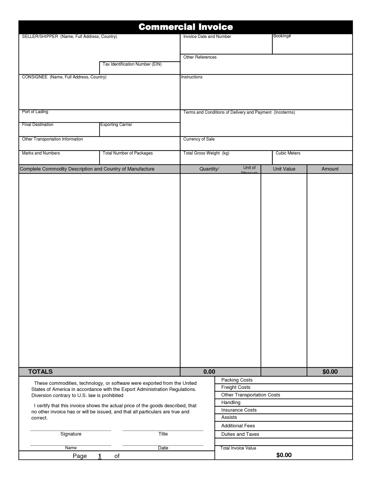 21+ Commercial Invoice Templates Free Word, Excel, PDF Dowuments 