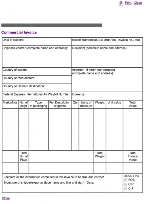11+ Commercial Invoice Templates | invoice | Pinterest 