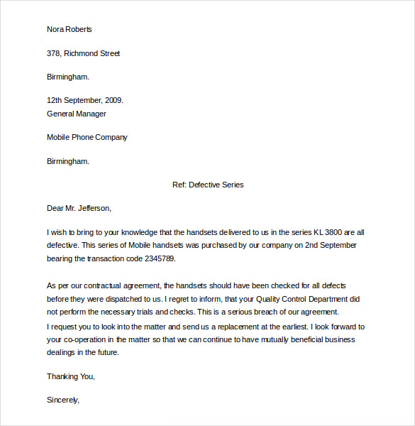 12+ Formal Complaint Letter Templates – Free Sample, Example 