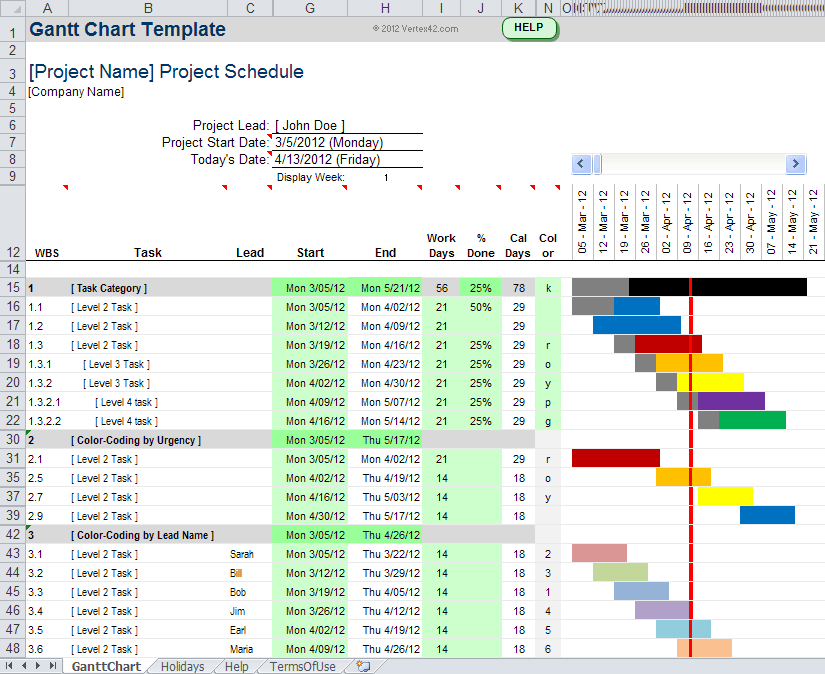 Gantt Chart Template Pro for Excel Gantt Chart Template Pro for Excel