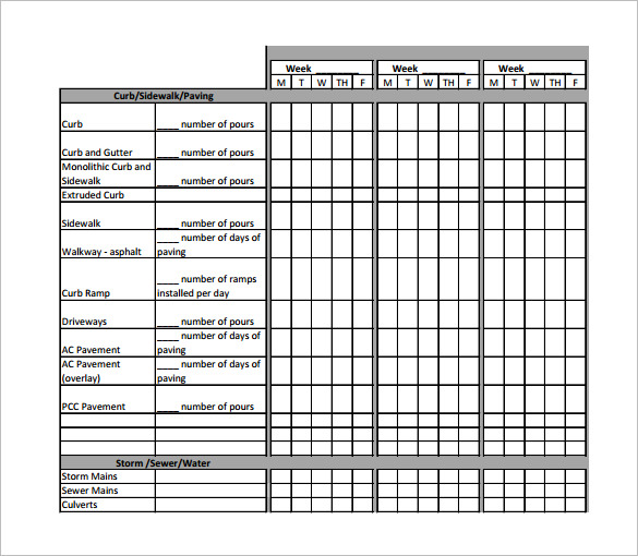 Construction Schedule Template – 6+ Free Sample, Example Format 