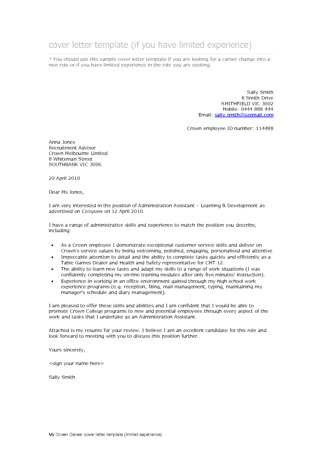 Example Of Cover Letter For Work Placement Mediafoxstudio.com