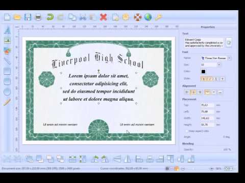 How to create and print High School Diploma YouTube