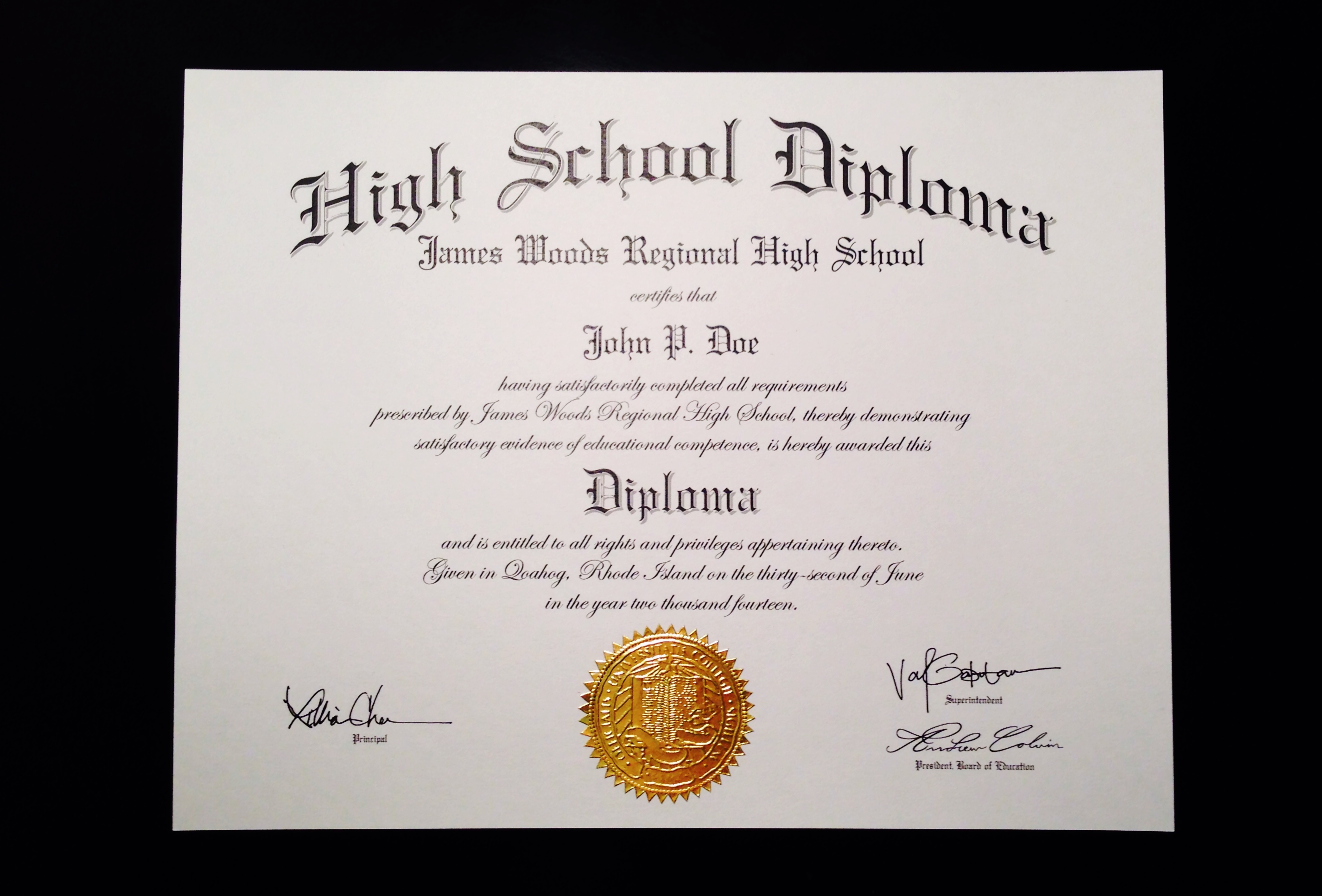 Buy a Fake High School Diploma Online!