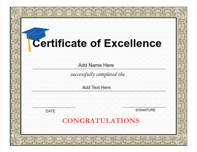 Graduation Certificate Templates Customize with iClicknPrint