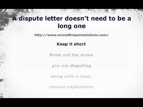 Tips on Writing a Dispute Letter to a Collection Agency YouTube