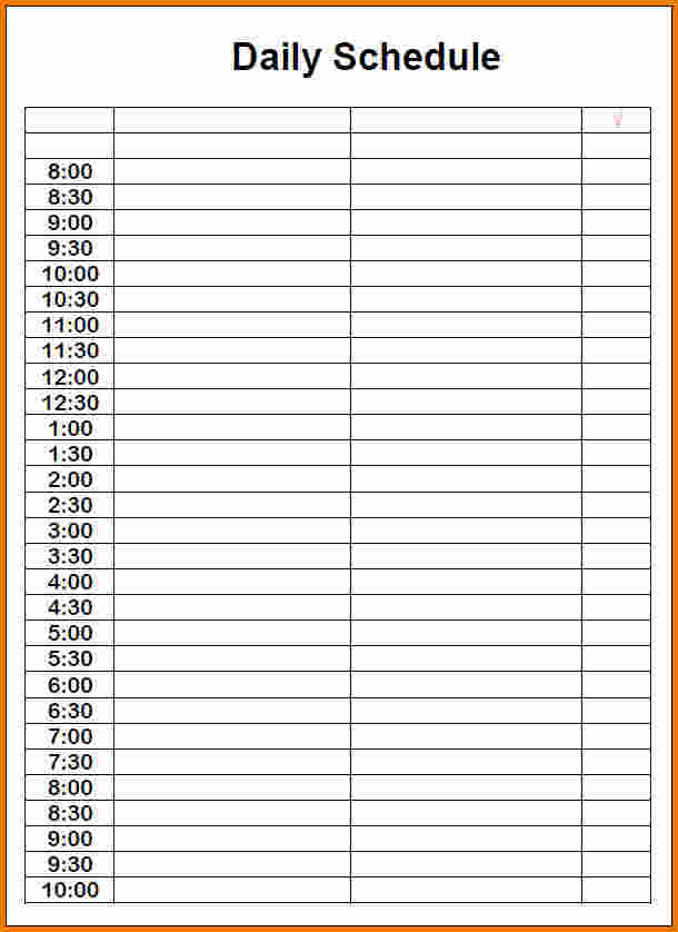 3+ daily schedule maker | Expense Report