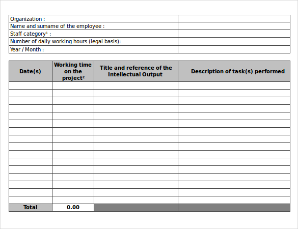 12+ Daily Timesheet Templates – Free Sample, Example Format 