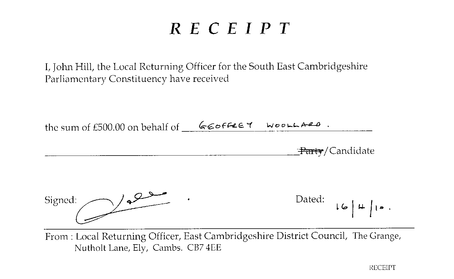 Car Deposit Receipt Template Word DOC Format – Excel Templates 