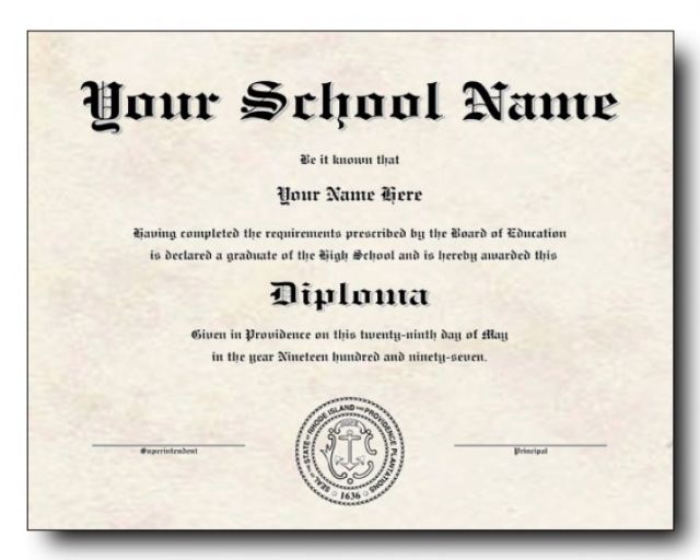 High School Diploma Template Printable Certificate Templates!!