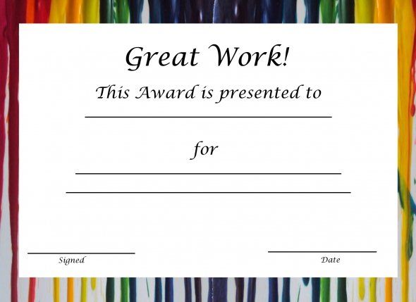 free awards certificates for elementary students | Teaching 