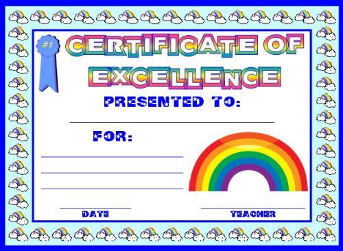 Free Printable Award Certificates for Elementary School Teachers