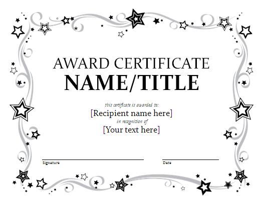 Printable Kids Award Certificate Templates | *Printable 
