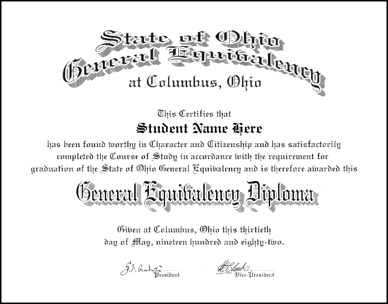 Certificate: Printable Ged Certificate Template