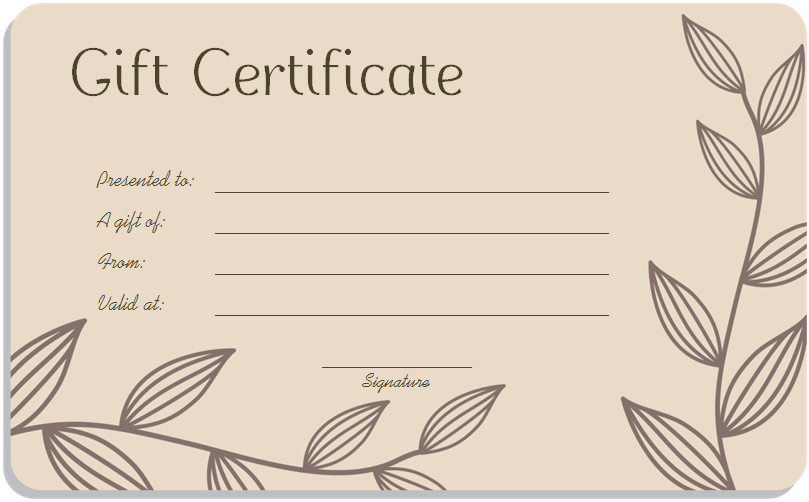Gift Certificate Template Google Docs | planner template free