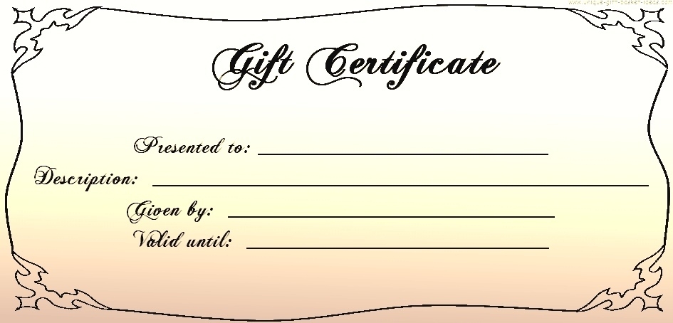Download the Blank Gift Certificate from Vertex42.| Helpful 