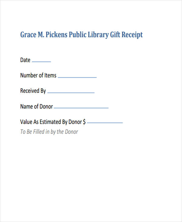 printable donation receipt template