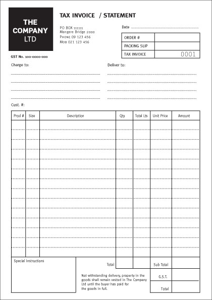 Gst Invoice Template Nz | invoice sample template