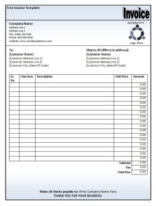 Manual Invoice Template | Free Invoice Template