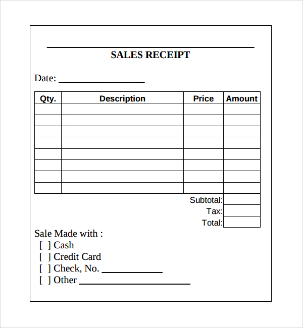 Purchase Receipt Template | Microsoft Word Templates