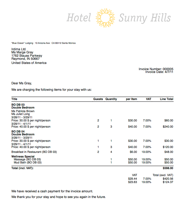 Hotel Receipt Template 17+ Free Word, Excel, PDF Format Download 