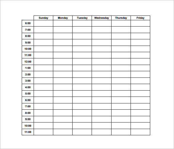 Hourly Schedule Template 30+ Free Word, Excel, PDF Format | Free Hourly Schedule Template 30+ Free Word, Excel, PDF Format | Free