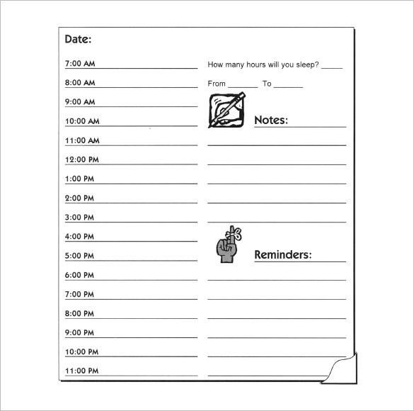 Hourly Schedule Template 30+ Free Word, Excel, PDF Format | Free 