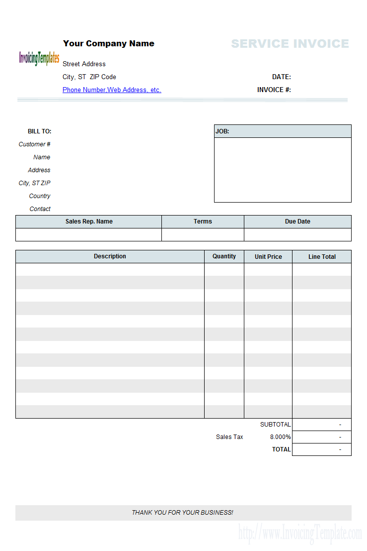 Free Contractor Invoice Template | Excel | PDF | Word (.doc)