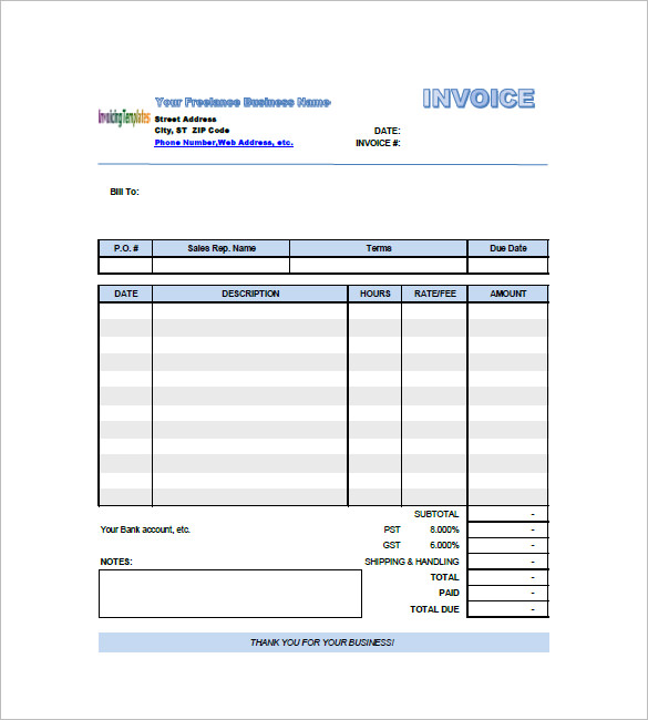Freelancer Invoice Templates – 16+ Free Word, Excel, PDF Format Freelancer Invoice Templates – 16+ Free Word, Excel, PDF Format