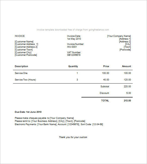 Freelancer Invoice Templates – 16+ Free Word, Excel, PDF Format Freelancer Invoice Templates – 16+ Free Word, Excel, PDF Format