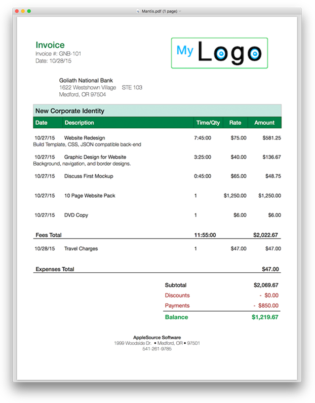 Invoice Template Html Code | invoice example