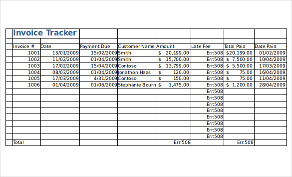 10+ Invoice Tracking Templates – Free Sample, Example Format 