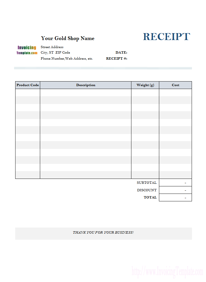 Sales Receipt | Free Sales Receipt Template for Excel