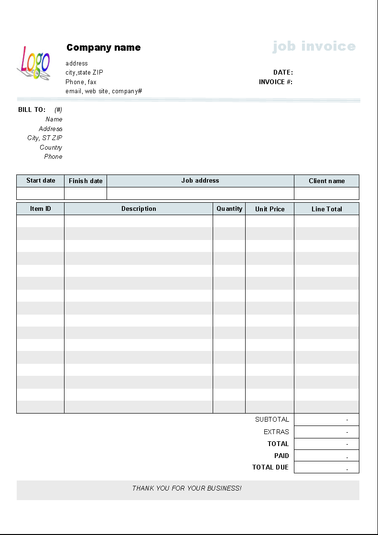 Blank Invoice Statement Form | Free Invoice Template From Fast 