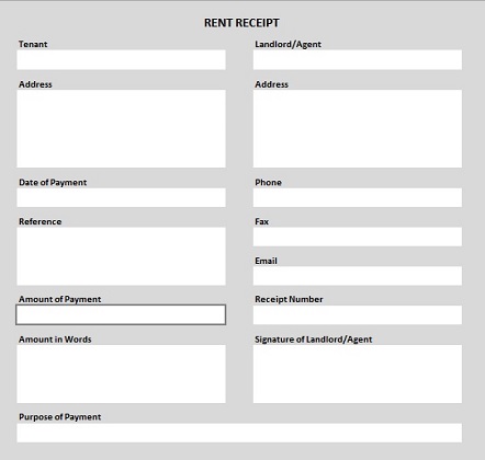 Rent Receipt Template for Excel Rent Receipt Template for Excel